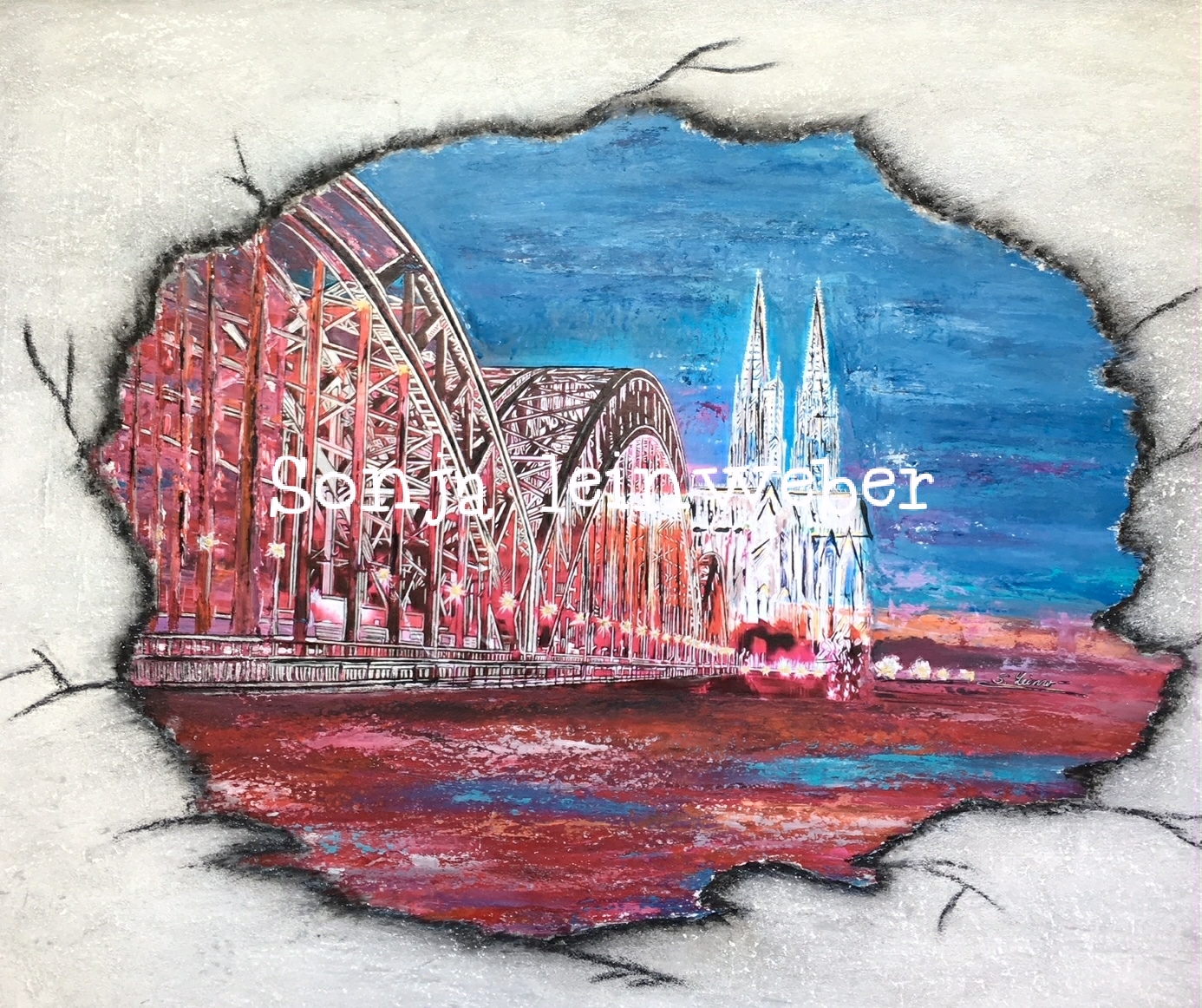 Ausschnitt von Köln – Köln-Collage von Sonja Leinweber