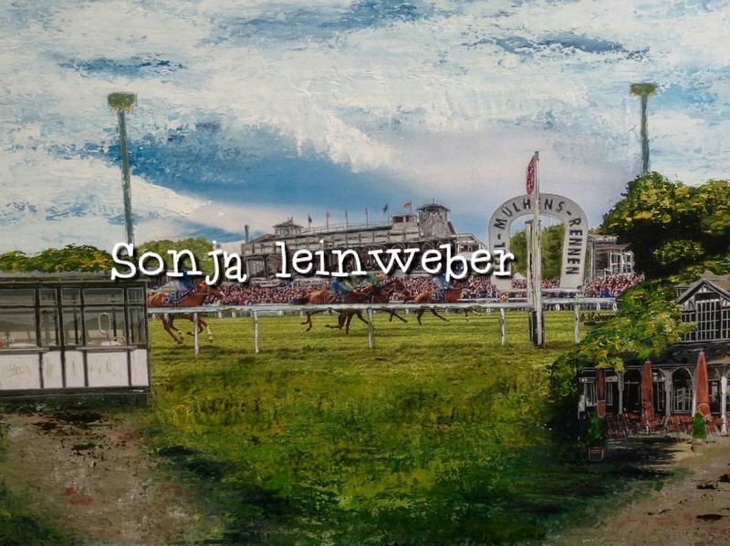 Pferderennbahn – Köln-Collage von Sonja Leinweber