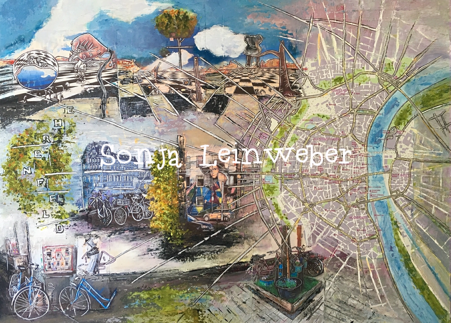 Street Art Ehrenfeld – Köln-Collage von Sonja Leinweber